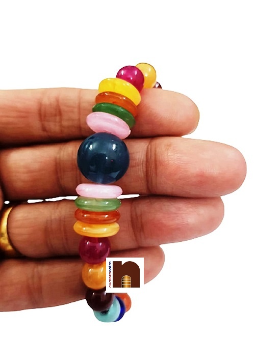 Om Mani Padme Hum Carved Agate Beads Stretchable Bracelet 2 WM