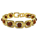 RUDRAKSHA BRACELET GOLD PLATED SQUARE 2BR