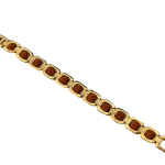 RUDRAKSHA BRACELET GOLD PLATED SQUARE 3BR