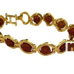 Rudraksha Bracelet In Designer Gold1WM