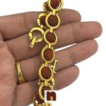Rudraksha Bracelet In Designer Gold3WM