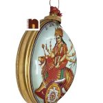 Shri Durga Yantra in Brass Wall Hanging 3 wm
