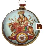 Shri Durga Yantra in Brass Wall Hanging 4 wm