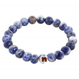 Sodalite Gemstone Round Beads Stretchable Bracelet (1 Pc)