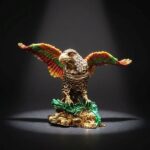 Feng Shui Bejeweled Eagle with Wish Fulfilling Compartment (9 Cms) (1 Pc)