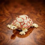 Feng Shui Bejewelled Tortoise | Turtle | Kachua with Wish Fulfilling Comaptment (7 Cms) (1 Pc)