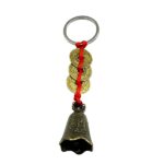 Lucky Coins Key Chain | Lucky Bell Key Chain | Good Luck Tibetan Bell Key Chain (1 Pc)