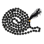 black agate mala 8br