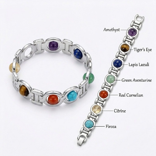 bracelet 7 chakra in metal 3 bracelet 7 chakra in metal 3