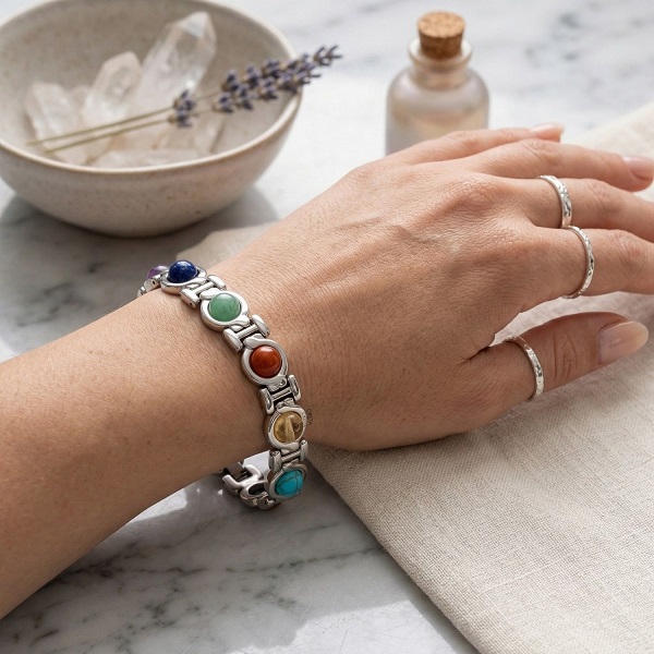 bracelet 7 chakra in metal 4 bracelet 7 chakra in metal 4