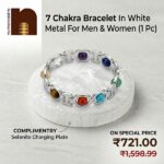 7 Chakra Bracelet In White Metal For Men & Women (1 Pc)