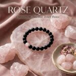 Black Agate | Hakik Bracelet With Rose Quartz Bead (1 Pc)