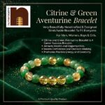 Citrine & Green Aventurine Bracelet For Men & Women (8 MM) (1 Pc)