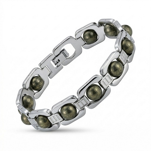 bracelet pyrite in metal 6 bracelet pyrite in metal 6