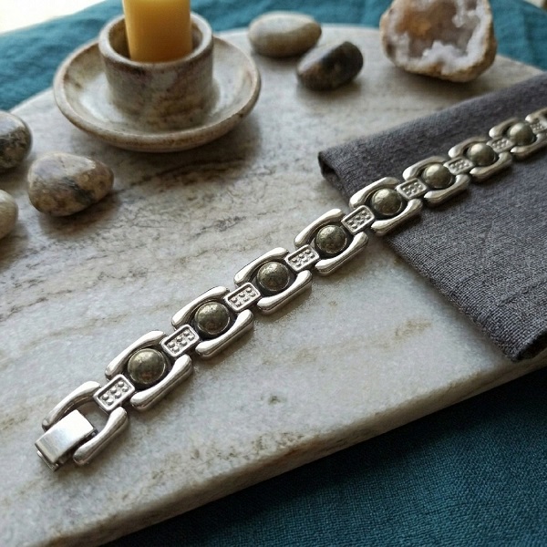 bracelet pyrite in metal 8 bracelet pyrite in metal 8