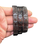 bracelet smoky quartz pyramid 6br