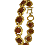 bracelet rudraksha round golden 2