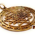 brass shri yantra pendant 4 wm