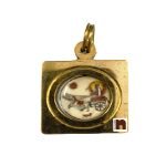 brass surya yantra pendant 2 wm