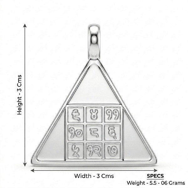 budh yantra silver pendant 10 budh yantra silver pendant 10