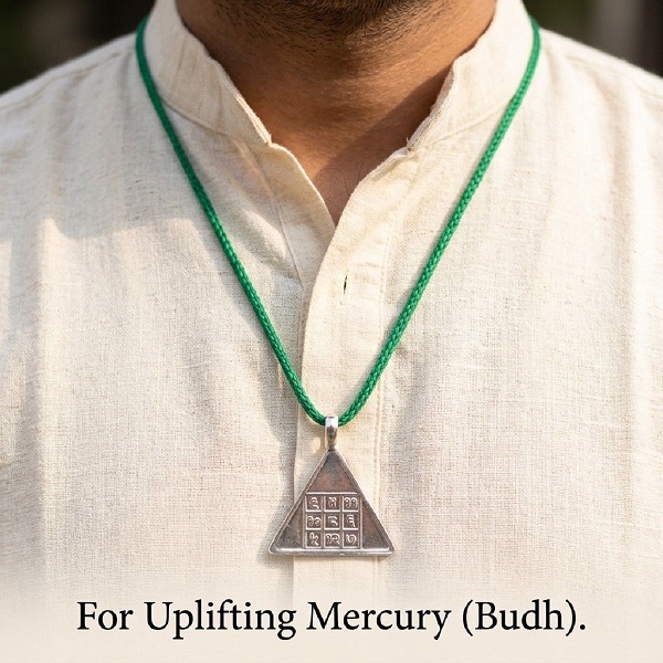 budh yantra silver pendant 9 budh yantra silver pendant 9