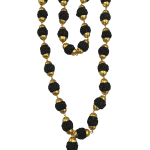 compressed 5 mukhi black kantha mala 27 beads 4br