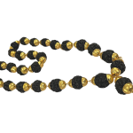 compressed 5 mukhi black kantha mala 27 beads 5br