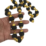 compressed 5 mukhi black kantha mala 27 beads 6br