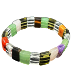 compressed 7 chakra square bracelet 6br