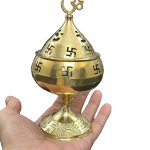 compressed akhand diya 15 cms 6br