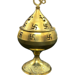 compressed akhand diya 15 cms 8br