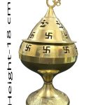 compressed akhand diya 18 cms 2br dimention