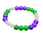 compressed amethyst green aventurine crystal bracelet 1br
