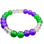 compressed amethyst green aventurine crystal bracelet 2br