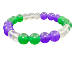 compressed amethyst green aventurine crystal bracelet 3br