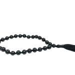 compressed black agate mala for jaap 27 beads 3br