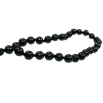 compressed black agate mala for jaap 27 beads 8br