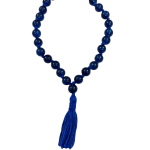 compressed blue hakik mala for jaap 27 beads 1br