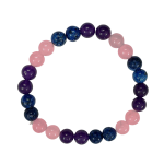 compressed bracelet amethyst rose quatz lapis lazuli 2br