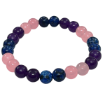 compressed bracelet amethyst rose quatz lapis lazuli 8br
