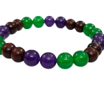compressed bracelet amethyst wood green aventurine 3br