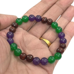 compressed bracelet amethyst wood green aventurine 4br