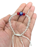 compressed bracelet crystal red hakik with evil eye 5br