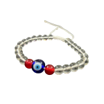 compressed bracelet crystal red hakik with evil eye 7br