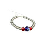 compressed bracelet crystal red hakik with evil eye 8br