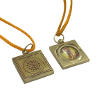 compressed brass baglamukhi pendant square 7br