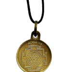 compressed brass oxidized bhairav yantra pendant 3br