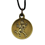 compressed brass oxidized bhairav yantra pendant 4br