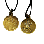 compressed brass oxidized bhairav yantra pendant 7br