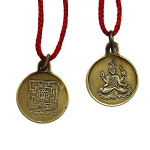 compressed brass oxidized bhuvneshwari yantra pendant 1br